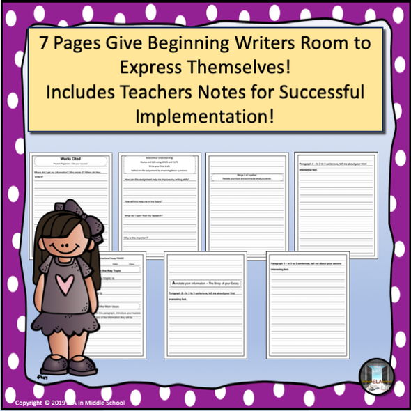 Writing with FRAMEs, The Elementary Edition: The Informational Essay